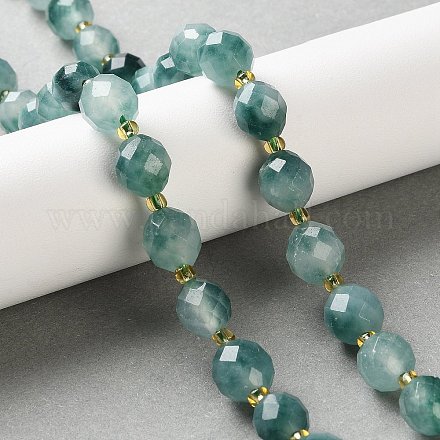 Окрашенные природные белый нефрит бисер пряди G-N342-149I-29-1