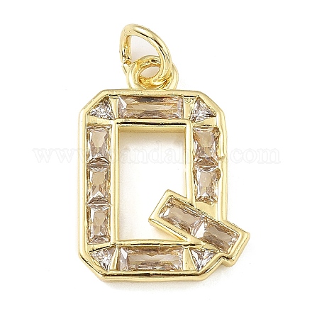 Латунные микро проложить кубического циркония подвески KK-V014-01G-17-1