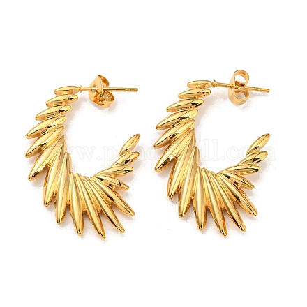 Серьги-гвоздики в форме крыльев из нержавеющей стали 304 EJEW-G368-01G-1