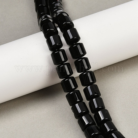 Бусины из натурального черного агата (окрашенные и нагретые) G-G275-D15-10x10mm-1