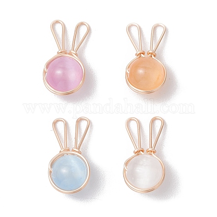 Латунные подвески в виде кролика PALLOY-TA00236-01-1