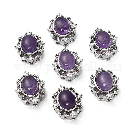 Латунные многорядные звенья из натурального аметиста KK-D366-01P-E-1