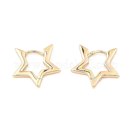 Латунные серьги обруча EJEW-I289-09KCG-1