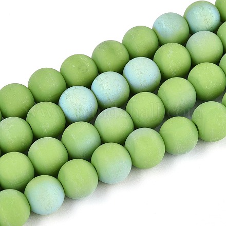 Нити из матовых непрозрачных стеклянных бусин LS-GLAA-T032-P8mm-MBB06-1