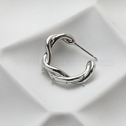 Латунная серьга находка KK-U061-08P-1