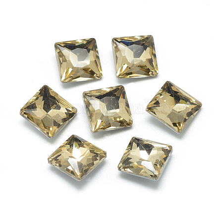 Заостренные заднее стекло горный хрусталь кабошоны RGLA-T027-8x8mm-08-1