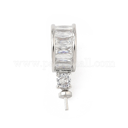 Латунные серьги-кольца из циркония KK-D369-02P-1