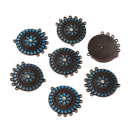 Компоненты люстры из сплава эмали в тибетском стиле соединения ENAM-WH0054-56B-1