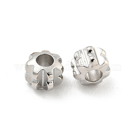 Латунные бусины&nbsp;KK-B096-09P-1