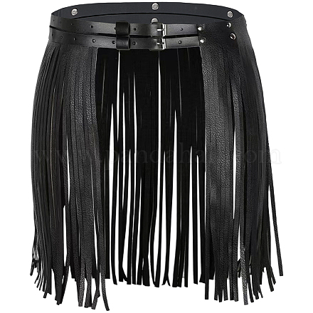 Пояса для юбок из искусственной кожи с бахромой AJEW-WH20020-266A-1