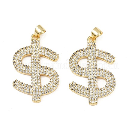 Латунные микро проложить кубического циркония подвески KK-S526-22G-1