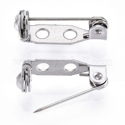 Не тускнеющая 304 нержавеющая сталь брошь булавка задняя планка фурнитура STAS-Q184-04A-1