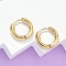 Ion Plating(IP) 304 Stainless Steel Huggie Hoop Earrings, Hypoallergenic Earrings, with 316 Surgical Stainless Steel Pin, Golden, 9 Gauge, 15x16.5x3mm, Pin: 1mm, Inner Diameter: 10mm