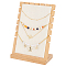 Bamboo Wood Multiple Necklace Display Stands, Pendant Necklace Holder Organizer, with Velvet Soft Mat, Rectangle, Cornsilk, Finish Product: 17x9.5x25.1cm, 2pcs/set
