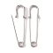 Iron Kilt Pins Brooch clasps jewelry findings, Platinum, 60x13mm, pin: 1.5mm