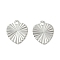 Brass Charms, Nickel Free, Real Platinum Plated, Heart, 10x9x0.5mm, Hole: 1mm