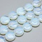 Opalite Beads Strands, Flat Round, 20x6mm, Hole: 1mm, about 20pcs/strand, 15.3 inch(39cm)
