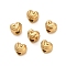 304 Stainless Steel Beads, Heart, Ion Plating(IP), Real 18K Gold Plated, 3.5x4x4.5mm, Hole: 1.5mm