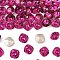 Preciosa® MAXIMA Crystal Fancy Stones, Czech Crystal, 435 36 132 Cushion Square, Dura Foiling, 70350 Fuchsia, 10x10mm