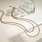 304 Stainless Steel Double Layered Twisted Chain Necklaces for Women, Golden & Stainless Steel Color, 19.88 inch(50.5cm)