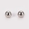 304 Stainless Steel Beads, Undrilled/No Hole Beads, Solid Round, Stainless Steel Color, 4mm
