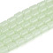 Imitation Jade Glass Beads Strands, Barrel, Pale Green, 6~6.5x4~5mm, Hole: 0.7~0.8mm, about 64~65pcs/strand, 15.75~15.94''(40~40.5cm)
