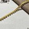 Polyester Lace Ribbon, with Plastic Beads Tassel, Gold, 1/2 inch(12mm)