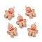 Opaque Resin Pendants, with Platinum Tone Iron Loops, Christmas Theme, Gingerbread Man, BurlyWood, 27.5x19.5x6.5mm, Hole: 2mm