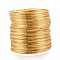 Steel Memory Wire, Bracelets Making, Nickel Free, Golden, Golden, 22 Gauge, 0.6mm, Inner Diameter: 35mm, about 22000 circles/10000g