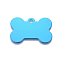 Pet Aluminium Pendants, Stamping Blank Tag, Bone, Deep Sky Blue, 25x38x1mm, Hole: 3mm