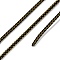 Braided Round Steel Wire, for DIY Bracelets, Gold, 3.2mm