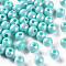 Opaque Acrylic Beads, AB Color Plated, Round, Pale Turquoise, 6x5mm, Hole: 1.8mm, about 4400pcs/500g