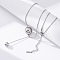 304 Stainless Steel Round Ball Pendant Snake Chain Necklaces, Stainless Steel Color, 15.75 inch(40cm)