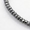 Electroplate Non-magnetic Synthetic Hematite Beads Strands, Faceted Rondelle, Black Plated, 3x2mm, Hole: 1mm, about 214pcs/strand, 15.7 inch