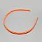 Plain Plastic Hair Band Findings, with Teeth, Imitation Jelly, Dark Orange, 120mm, 8mm