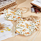 Floral Printed Cloth Candy Gift Packaging Candy Bags with Handles, Foldable Storage Bags for Wedding, Orange, 21cm, Bag: 14.5x14x0.2cm