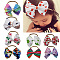 Nylon Elastic Baby Headbands, for Girls, Hair Accessories, Bowknot, Mixed Color, 140x110mm