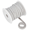 25M Polyester Ribbons, for Shoelaces, Light Grey, 1/4 inch(8mm), about 27.34 Yards(25m)/Set