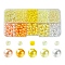 DIY Beads Kits, Includ 5 Colors Glass Seed Beads, Round, 5 Colors Glass Seed Beads, Yellow, 3~6x2~6mm, Hole: 0.8~2mm