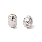 Tibetan Style Alloy Beads, Lead Free & Cadmium Free & Nickel Free, Silver Color, Oval, 7x5mm, Hole: 1mm