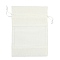 Cotton Packing Pouches, Drawstring Bags, with Organza Ribbons, Wheat, 18.3x13x0.35cm