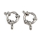 304 Stainless Steel Spring Ring Clasps, Stainless Steel Color, 12x4.5mm, Hole: 2.5mm