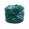 Soft Crocheting Polyester Yarn, Thick Knitting Yarn for Scarf, Bag, Cushion Making, Segment Dyed, Colorful, 7mm