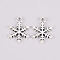 Tibetan Style Alloy Pendants, Lead Free & Cadmium Free, Snowflake, Antique Silver, 18x13x2mm, Hole: 1.5mm