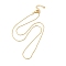 Brass Oval Beaded Chain Necklace, Long-Lasting Plated, Lead Free & Cadmium Free, Real 18K Gold Plated, 16.57 inch(42.1cm)