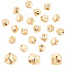 20Pcs Brass Beads, Nuggets, Real 14K Gold Plated, 6.5x6x6mm, Hole: 1mm