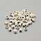 Plating Acrylic Beads, Golden Metal Enlaced, Horizontal Hole, Mixed Letters, Cube, Gold, 5.5~6x5.5~6x5.5~6mm, Hole: 3.5mm
