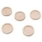 Natural Wood Cabochon Settings, Flat Round, BurlyWood, Inner Diameter: 20mm