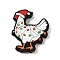 Silicone Beads, Focal Beads, Christmas Theme, Colorful, Chick, 30x25x8mm, Hole: 3mm