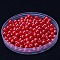 ABS Plastic Imitation Pearl Beads, Round, Center Drilled Hole, FireBrick, 4mm, Hole: 1.2mm, about 17000pcs/500g